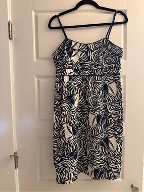 Vineyard Vines Navy and White Spaghetti Strap Mini Dress